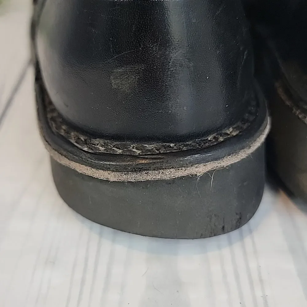 J. Crew Vintage #10229 Leather Field Boots In Black Mens Size 7.5